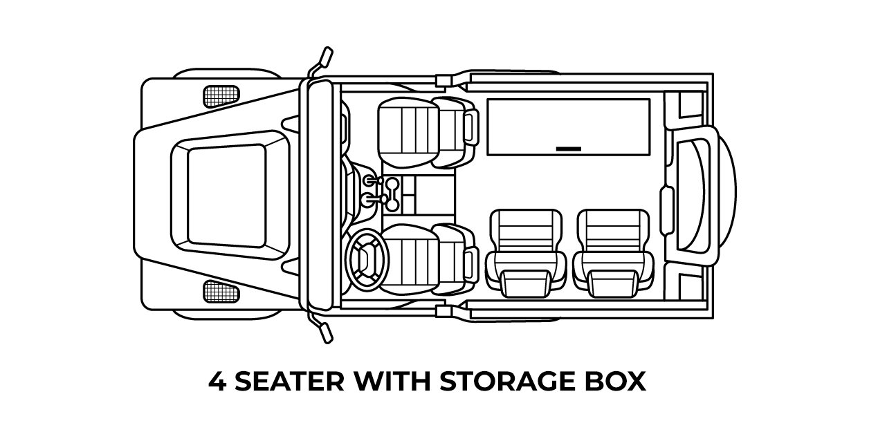 defender 90 4 seater storage