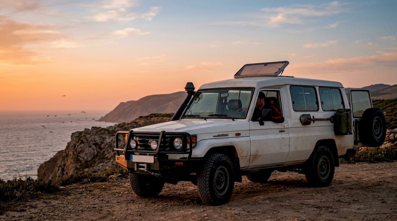 Safari-ready 4x4 vehicle on savannah terrain